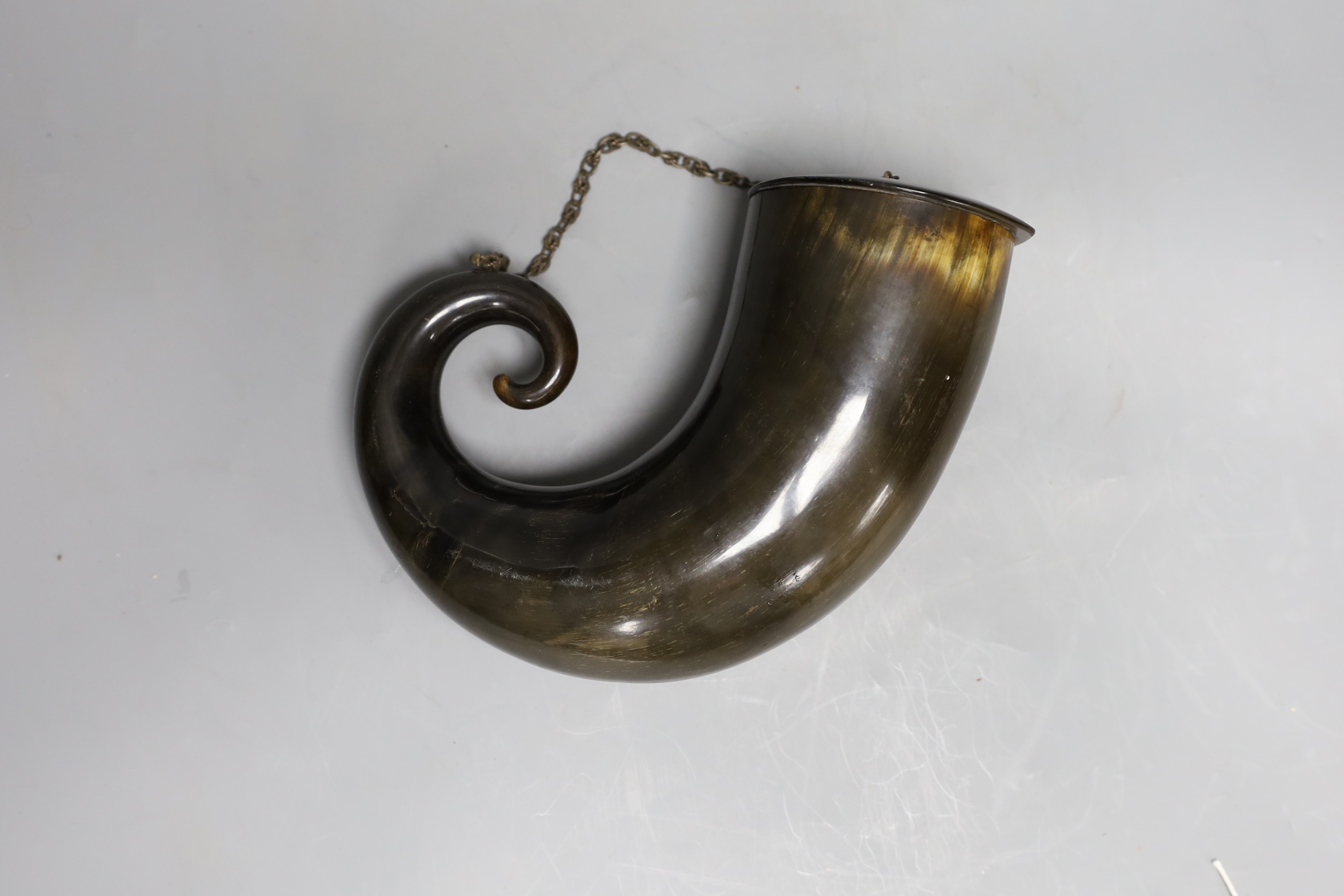 A large ram’s horn mull, 23cms wide